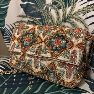 Embellished Beaded Clutch
